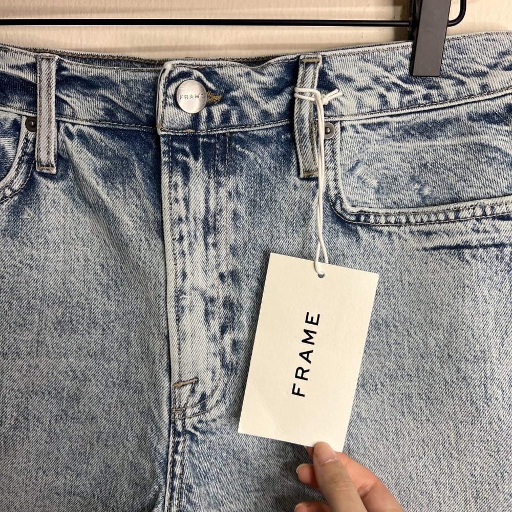 NWT FRAME Le Simone Raw Shorts - Picture 8 of 11